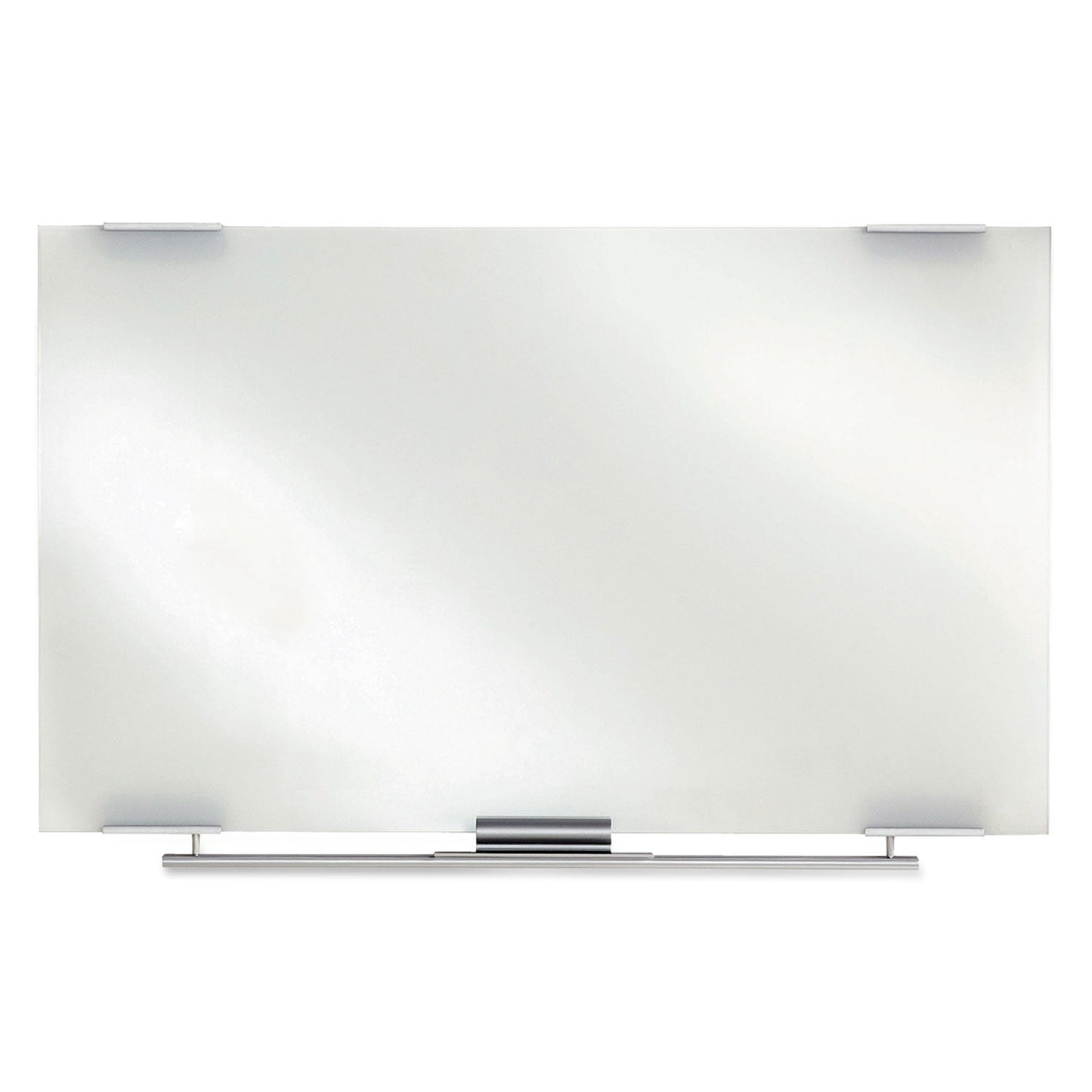 Iceberg Clarity Glass Dry Erase Board with Aluminum Trim, Frameless, 48 x 36