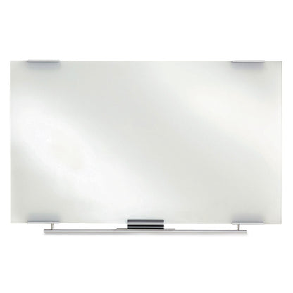 Iceberg Clarity Glass Dry Erase Board with Aluminum Trim, Frameless, 48 x 36