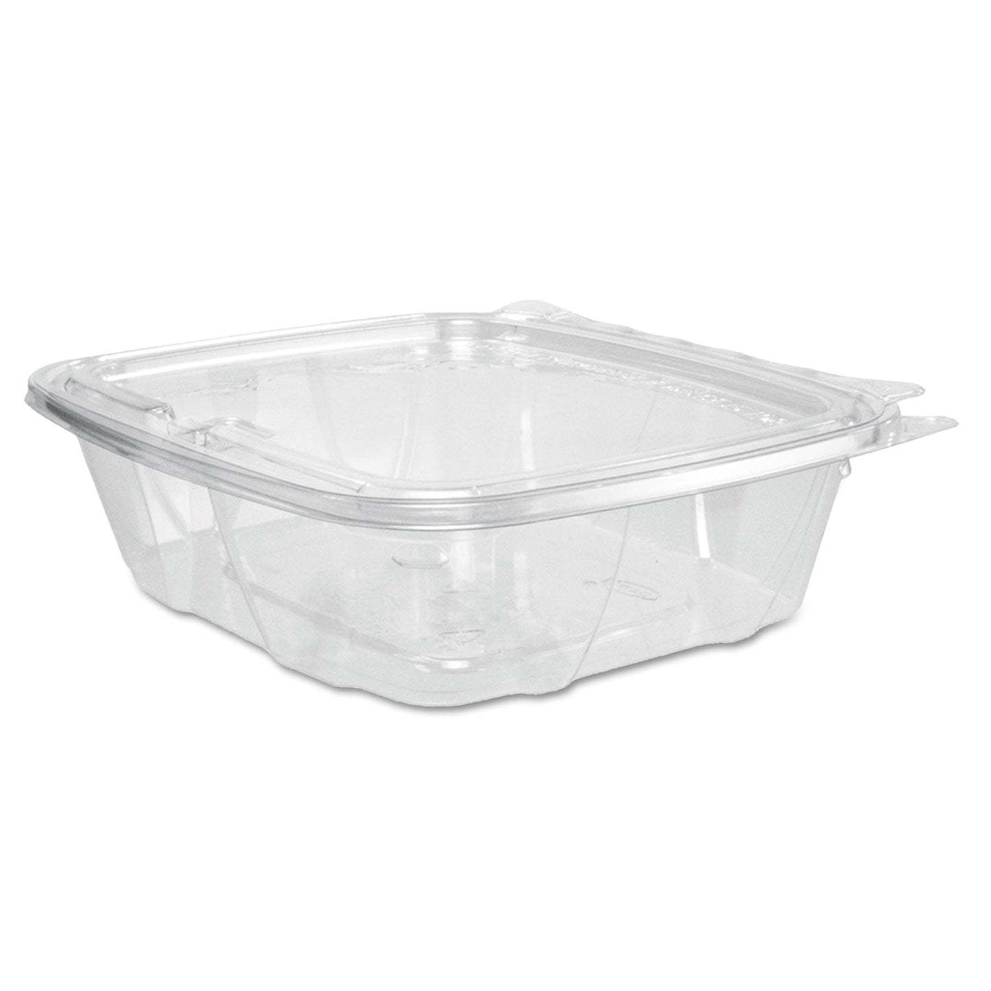 Dart ClearPac SafeSeal Tamper-Resistant/Evident Containers, Flat Lid, 24 oz, 6.4 x 1.9 x 7.1, Clear, Plastic, 100/Bag, 2 Bags/CT