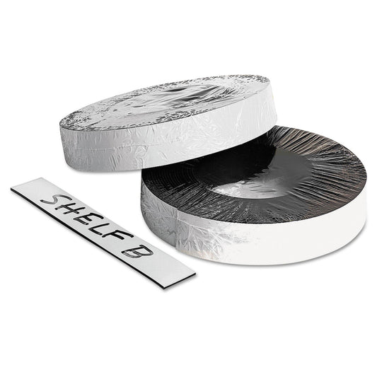 ZEUS Dry Erase Magnetic Label Tape, 1" x 50 ft, White