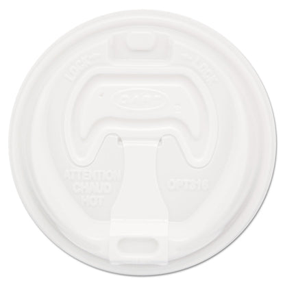 Dart Optima Reclosable Lid, Fits 12 oz to 24 oz Foam Cups, White, 100/Pack