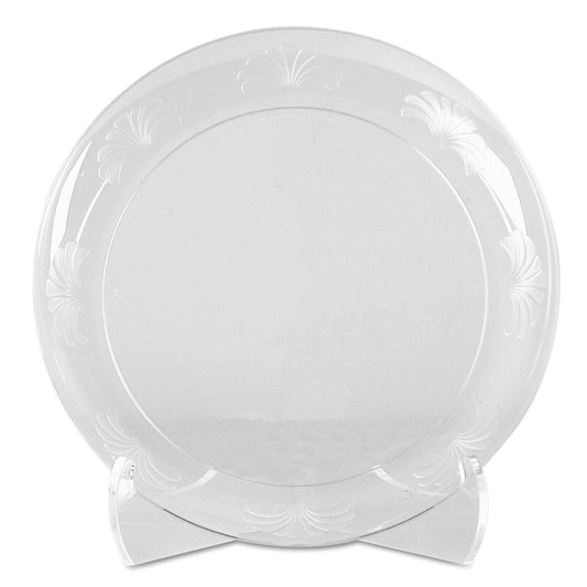 WNA Designerware Plates, Plastic, 6" dia, Clear, 18/Pack, 10 Packs/Carton