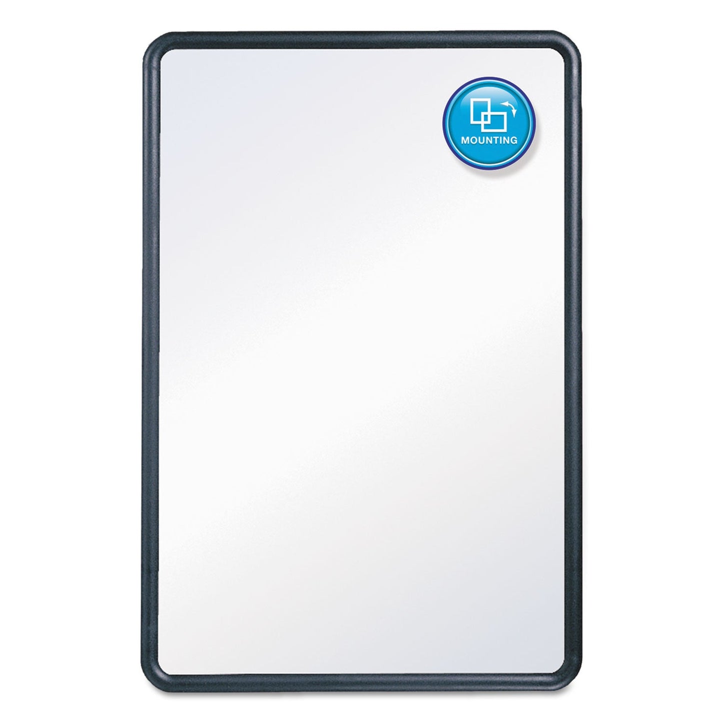 Quartet Contour Dry-Erase Board, Melamine, 48 x 36, White Surface, Black Frame