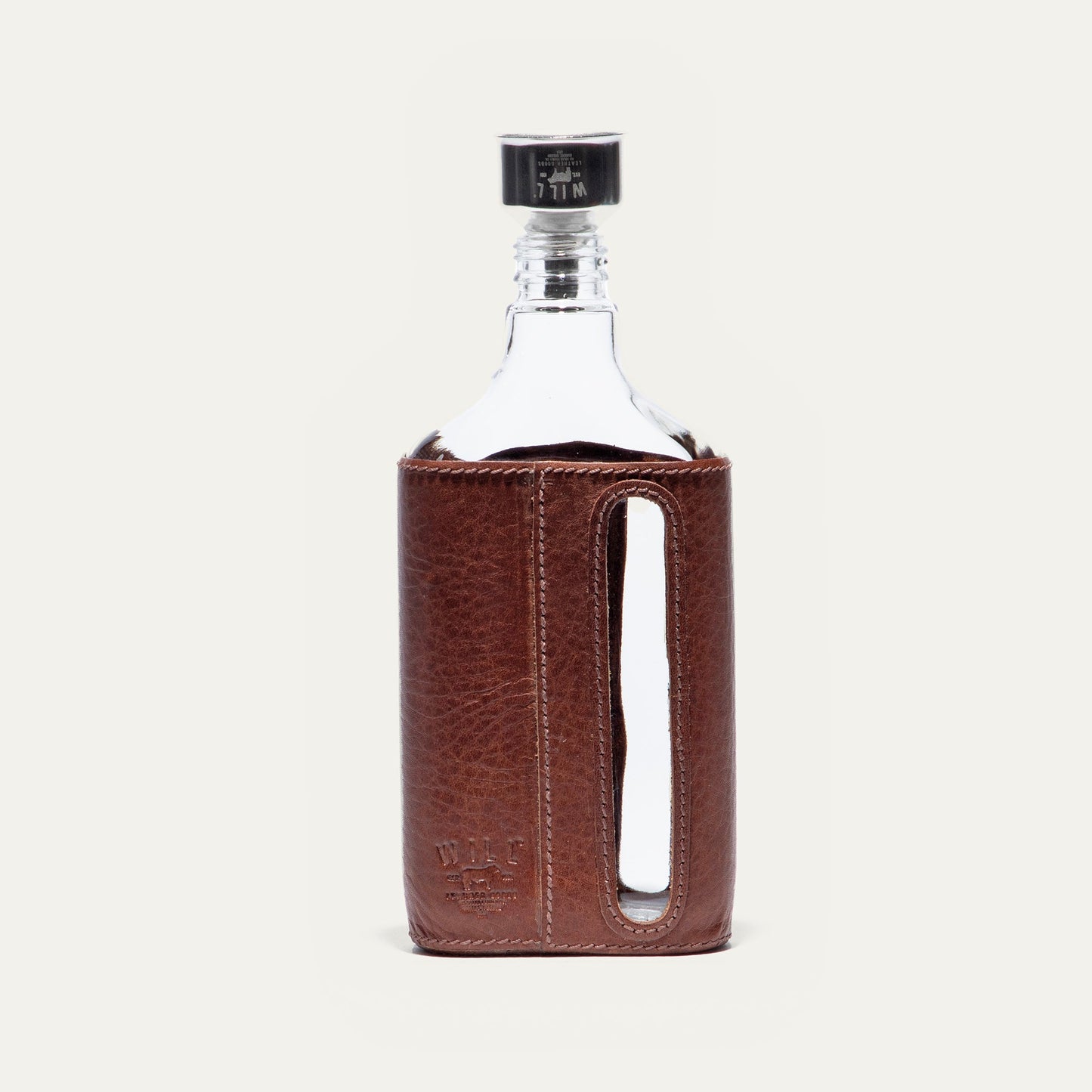 Glass Leather Flask 375Ml