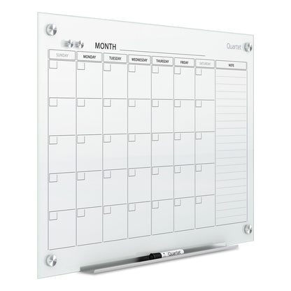 Quartet Infinity Magnetic Glass Calendar Board, 36 x 24