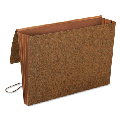 Smead Classic Expanding Wallets, 3.5" Expansion, 1 Section, Elastic Cord Closure, Legal Size, Redrope