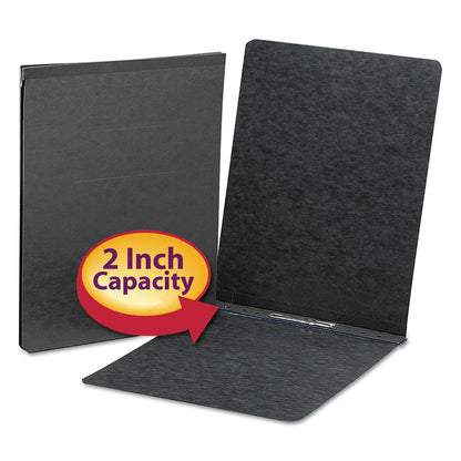 Smead Prong Fastener Premium Pressboard Report Cover, Two-Piece Prong Fastener, 2" Capacity, 8.5 x 11, Black/Black
