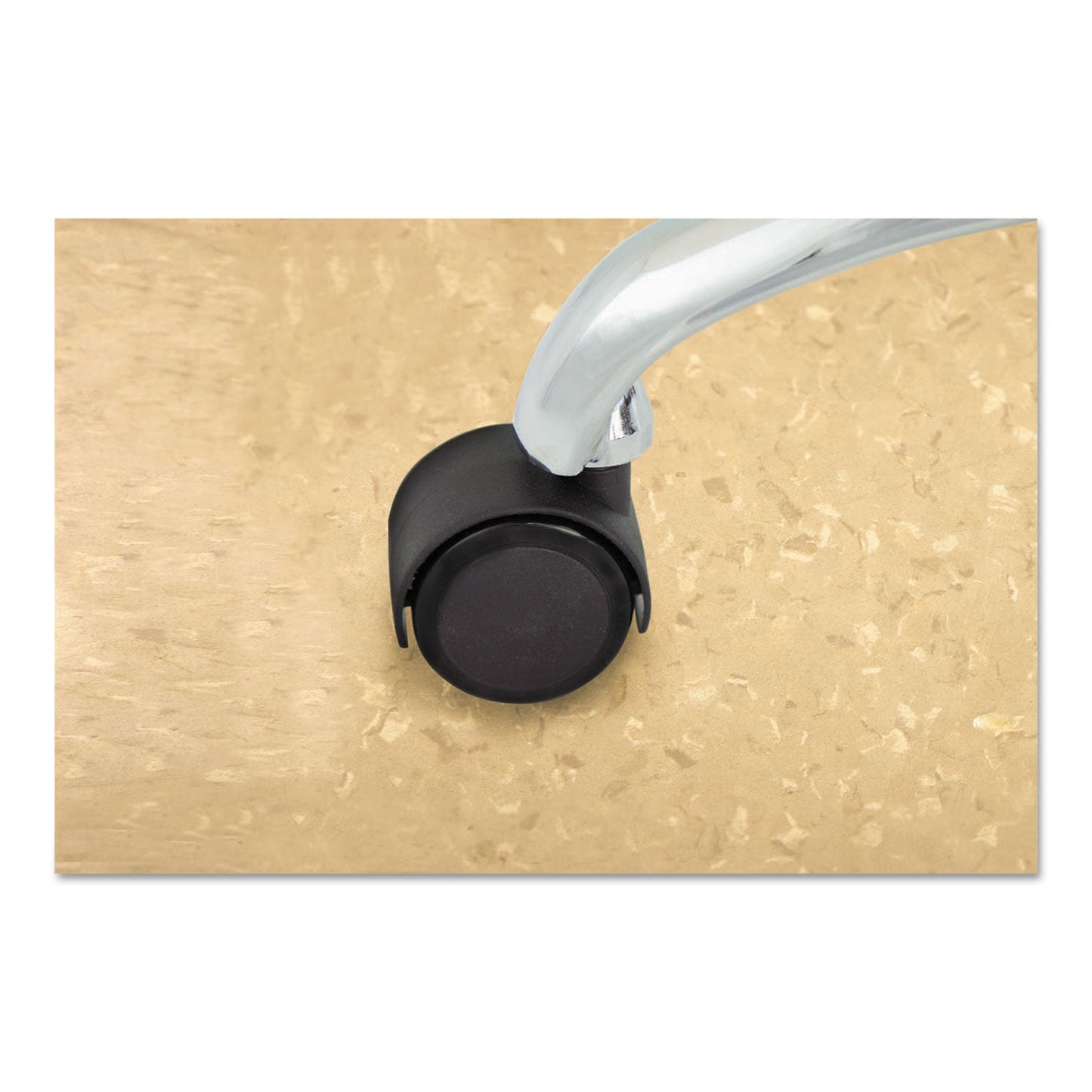 Master Caster Deluxe Duet Casters, Grip Ring Type B and Type K Stems, 2" Soft Polyurethane Wheel, Matte Black, 5/Set
