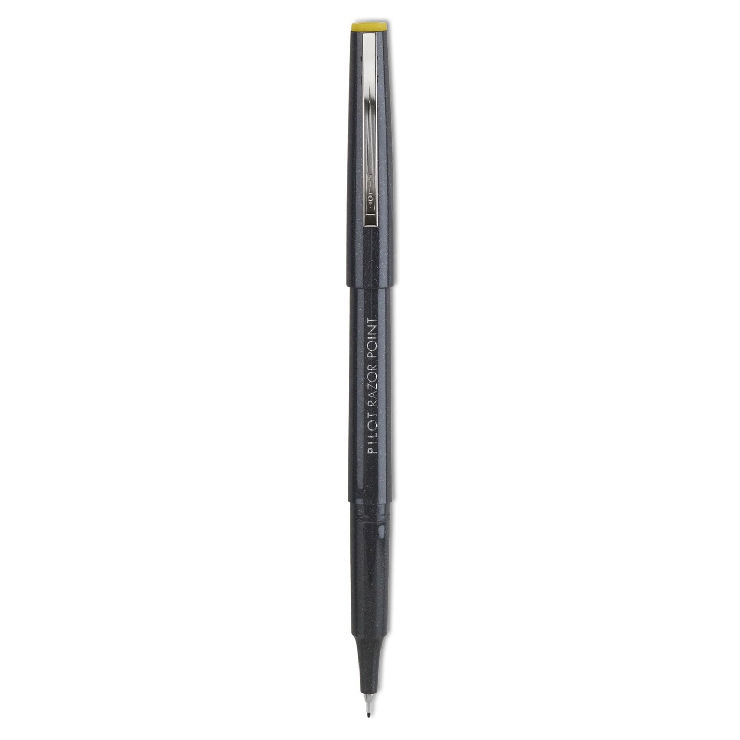 Pilot Razor Point Fine Line Porous Point Pen, Stick, Extra-Fine 0.3 mm, Black Ink, Black Barrel, Dozen