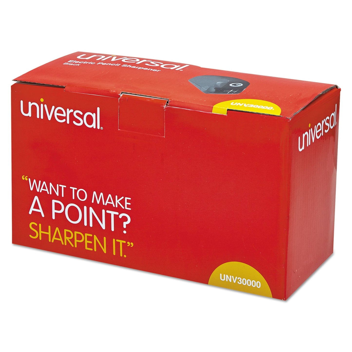 Universal Electric Pencil Sharpener, AC-Powered, 3.13 x 5.75 x 4, Black