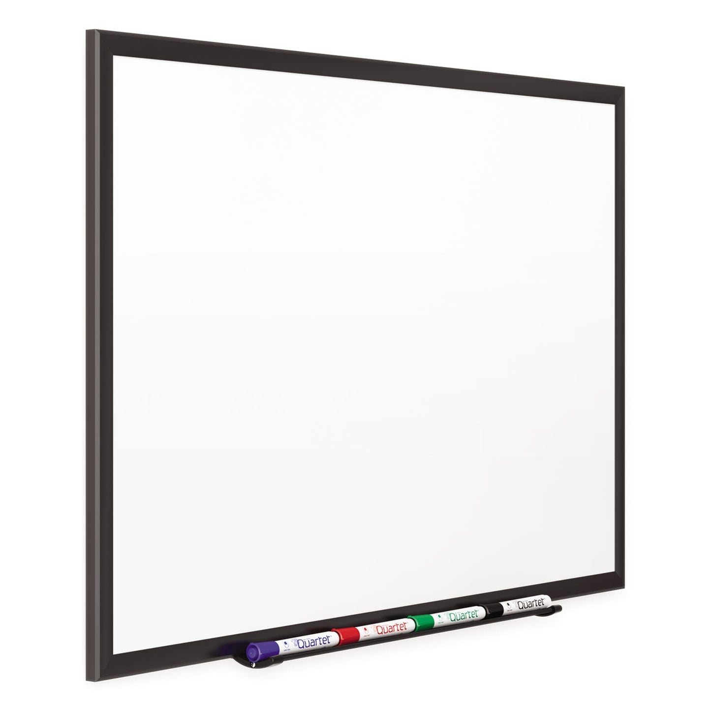 Quartet Classic Porcelain Magnetic Whiteboard, 96 x 48, Black Aluminum Frame