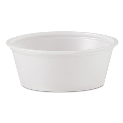 Dart Polystyrene Portion Cups, 1.5 oz, Translucent, 2,500/Carton