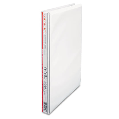 Universal Economy Round Ring View Binder, 3 Rings, 0.5" Capacity, 11 x 8.5, White