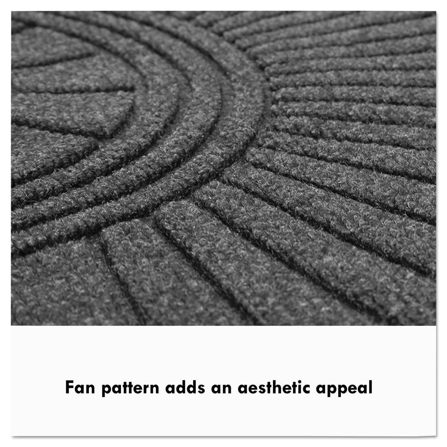 Guardian EcoGuard Diamond Floor Mat, Single Fan, 48 x 96, Charcoal