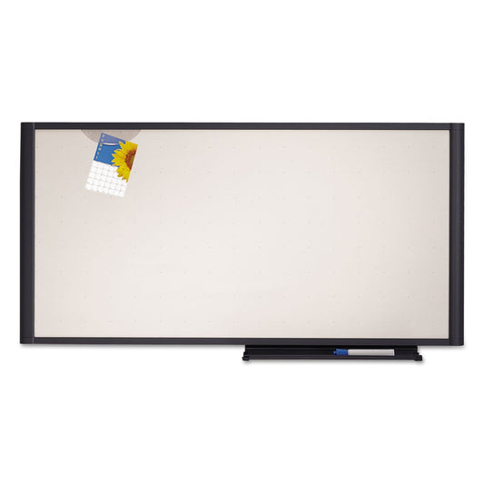 Quartet Prestige Cubicle Total Erase Whiteboard, 36 x 18, White Surface, Graphite Frame