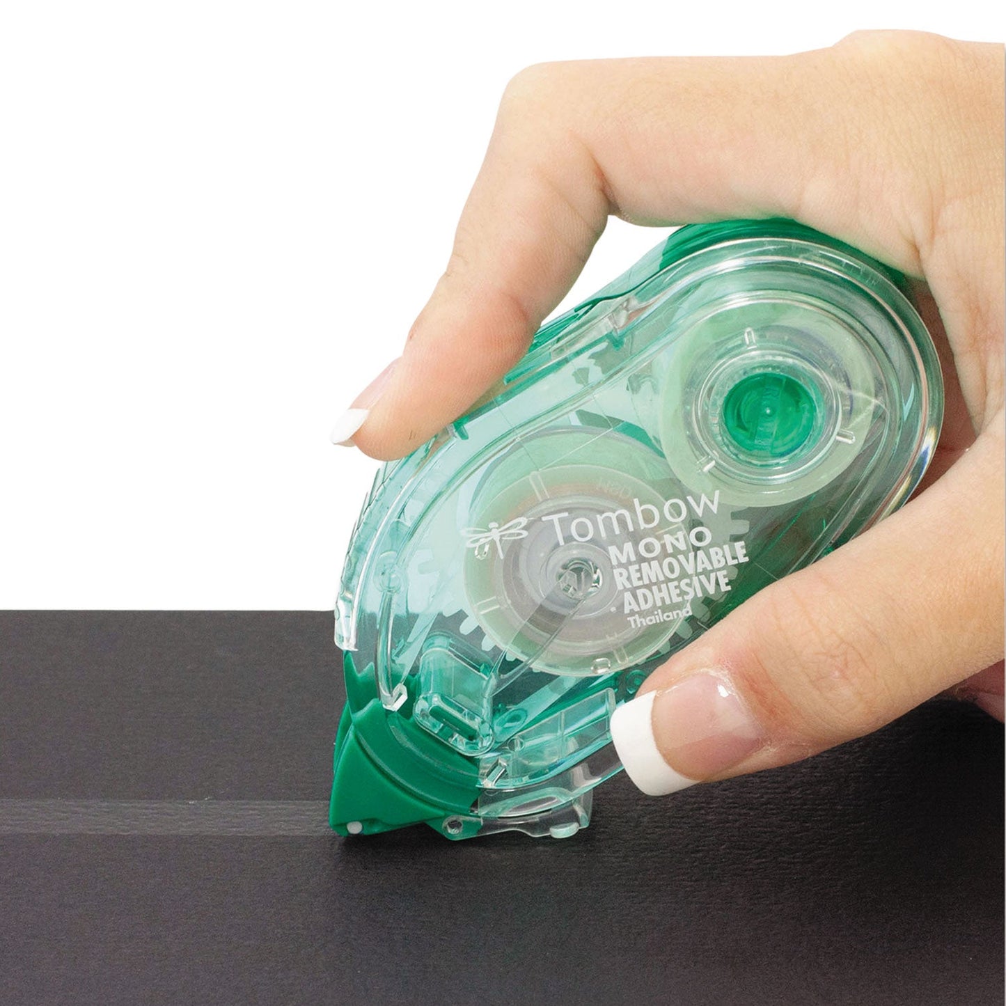 Tombow MONO Removable Adhesive Refill, 0.33" x 39.33 ft, Dries Light Green