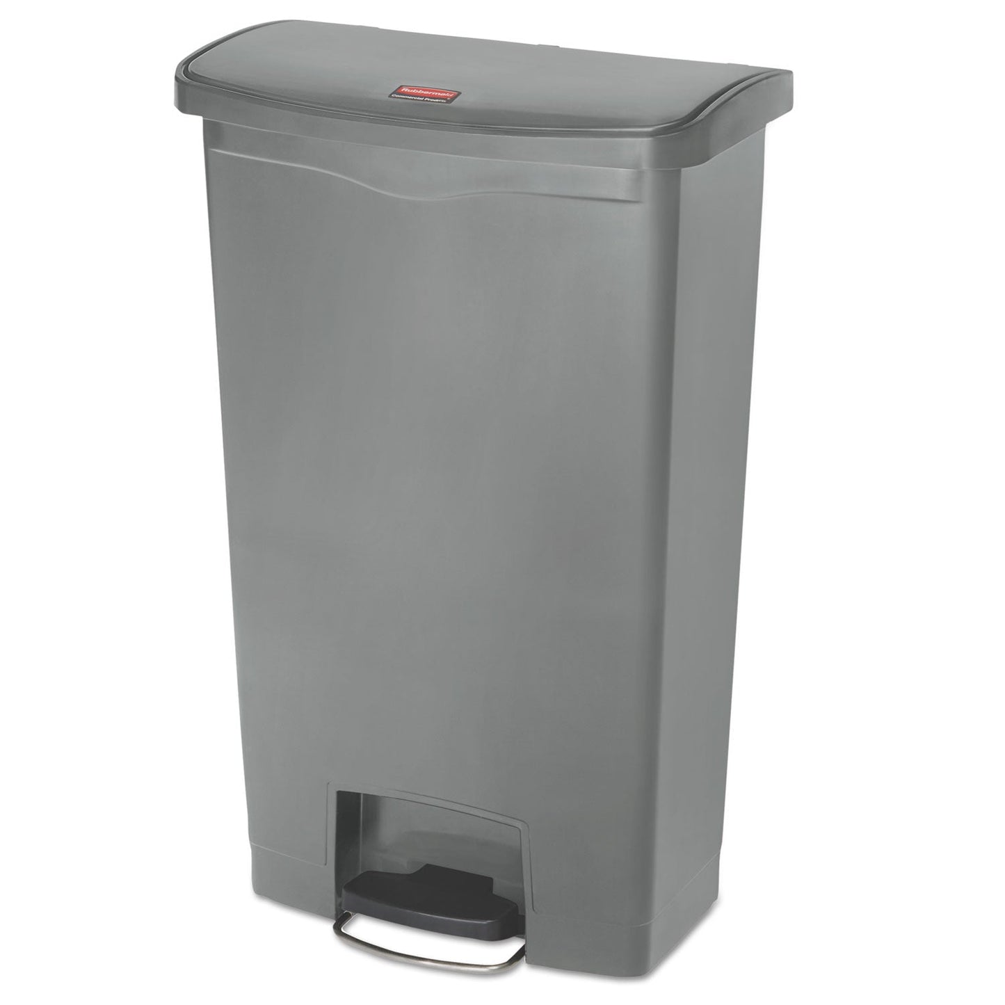 Rubbermaid Slim Jim Resin Step-On Container, Front Step Style, 18 gal, Gray