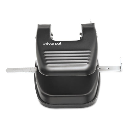 Universal 30-Sheet Two-Hole Punch, 9/32" Holes, Black