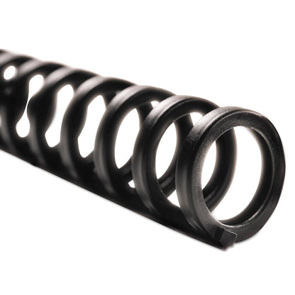 GBC ProClick Easy Edit Spines, 1/2" Diameter, 85 Sheet Capacity, Black, 100/Box