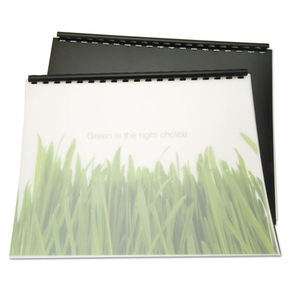 GBC 100% Recycled Poly Binding Cover, Frost, 11 x 8.5, Unpunched, 25/Pack