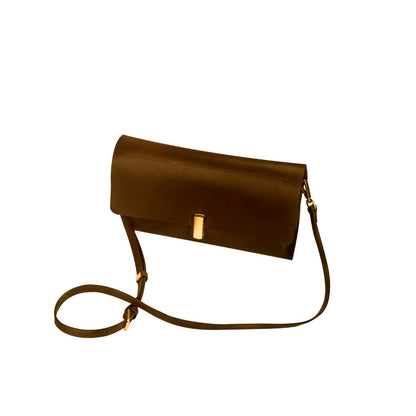 Genuine leather small shoulder bag for women trendy classic style Crossbody