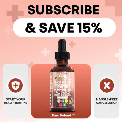 Para Defend Black Walnut Liquid Drops with Sweet Wormwood, Soursop, Garlic, Pumpkin Seed, Pau D'Arco, Oregano, Turmeric, Berberine and Neem Tincture