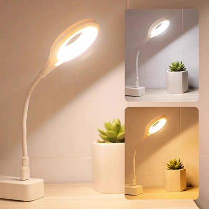 1Pcs Voice Control USB Reading Flexible Gooseneck Led Light for Bedside Reading Soft Night Light Smart Voice Activation for Bedroom Office and Study Use