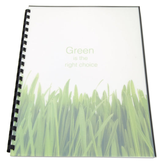 GBC 100% Recycled Poly Binding Cover, Frost, 11 x 8.5, Unpunched, 25/Pack