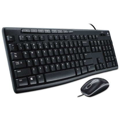 Logitech Wired Media Combo MK200, USB 2.0, Black