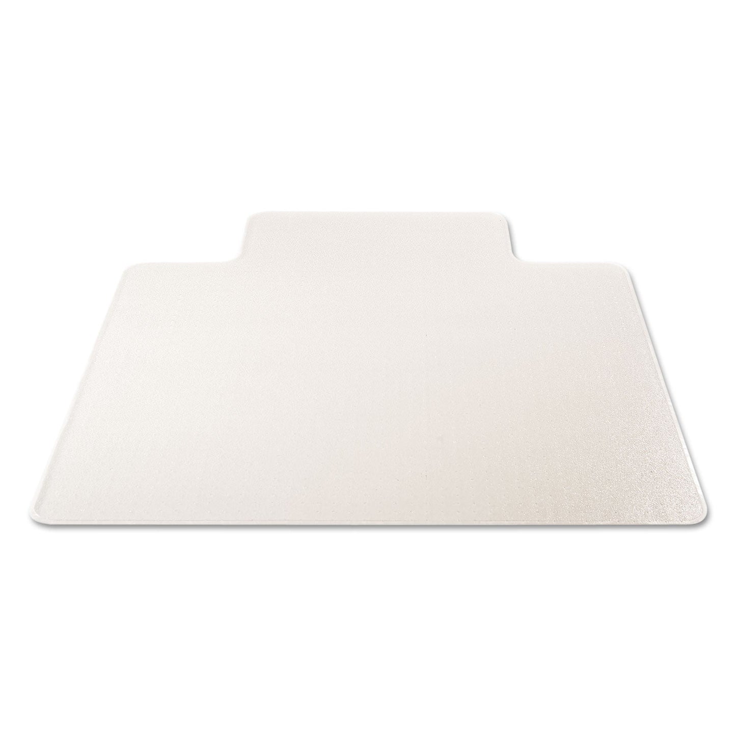 deflecto RollaMat Frequent Use Chair Mat, Med Pile Carpet, Flat, 45 x 53, Wide Lipped, Clear