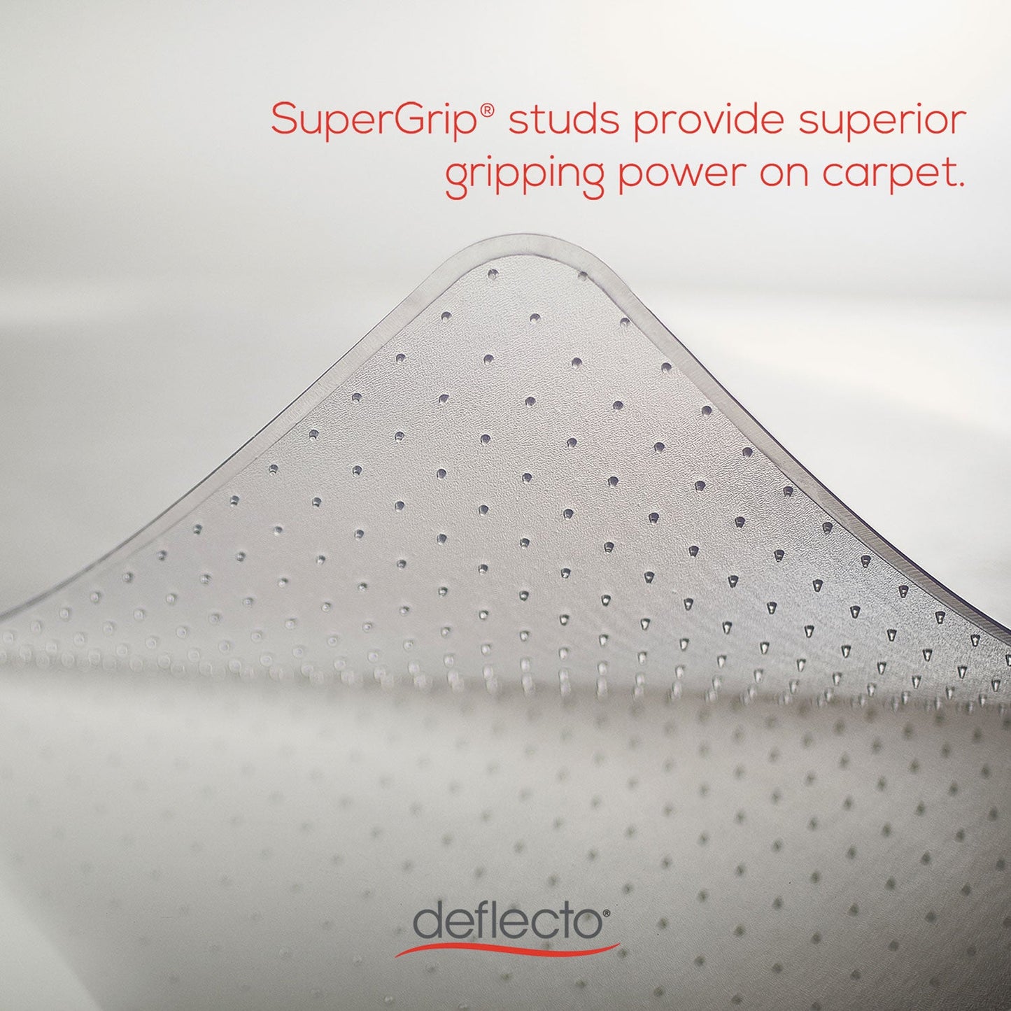deflecto DuraMat Moderate Use Chair Mat, Low Pile Carpet, Flat, 46 x 60, Rectangle, Clear