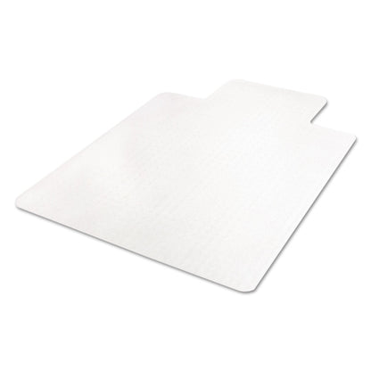 deflecto EconoMat Occasional Use Chair Mat, Low Pile Carpet, Flat, 36 x 48, Lipped, Clear