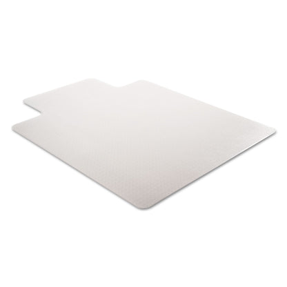 deflecto DuraMat Moderate Use Chair Mat for Low Pile Carpet, 46 x 60, Wide Lipped, Clear
