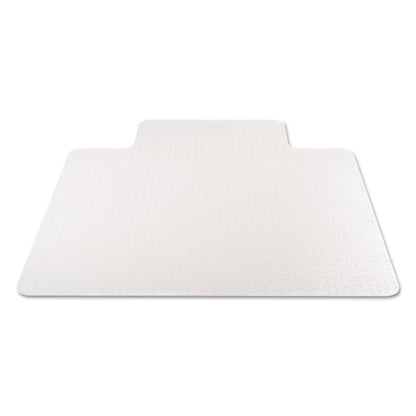 deflecto EconoMat Occasional Use Chair Mat for Low Pile Carpet, 45 x 53, Wide Lipped, Clear