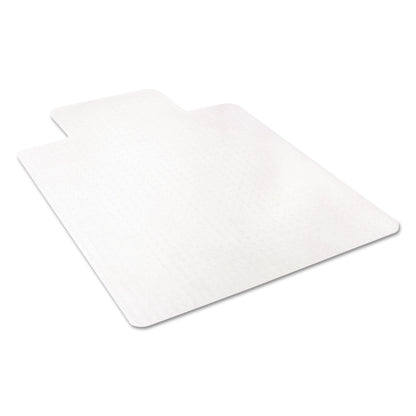 deflecto EconoMat Occasional Use Chair Mat for Low Pile Carpet, 45 x 53, Wide Lipped, Clear