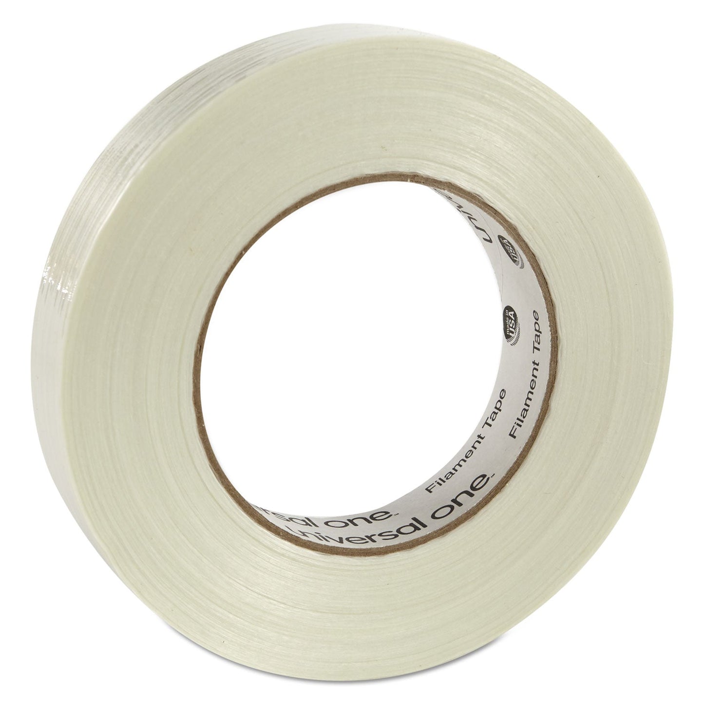 Universal 350# Premium Filament Tape, 3" Core, 24 mm x 54.8 m, Clear