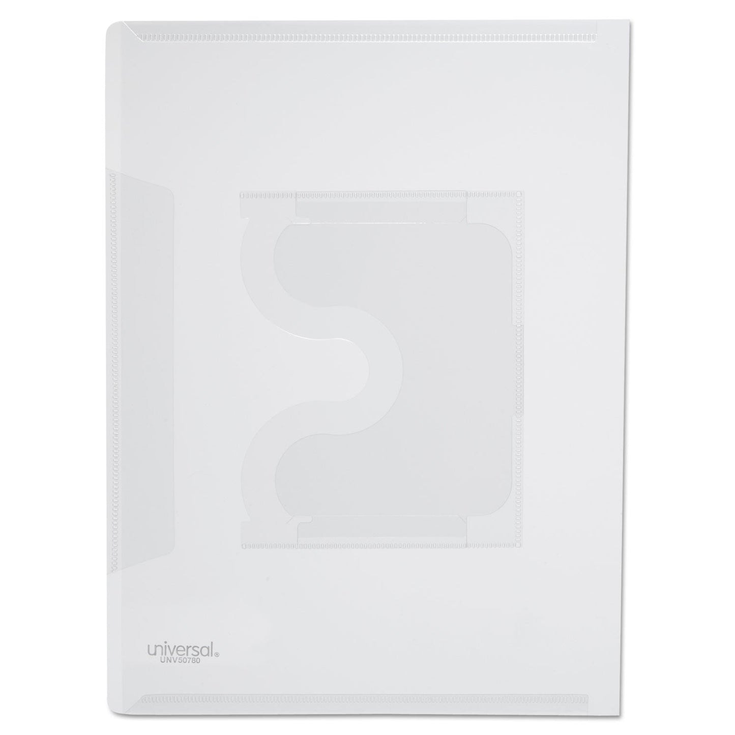 Universal Transparent Deluxe Locking Project Files with CD-ROM Holder, Letter Size, Clear, 25/Pack