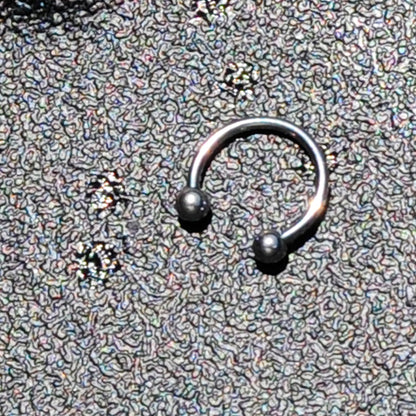 16G STEEL HORSE SHOE Circular Barbell 3/8 3mm