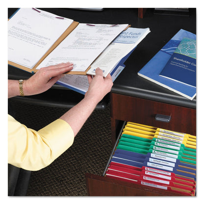 Smead 6-Section Pressboard Top Tab Pocket-Style Classification Folders with SafeSHIELD Fasteners, 2 Dividers, Legal, Yellow, 10/Box