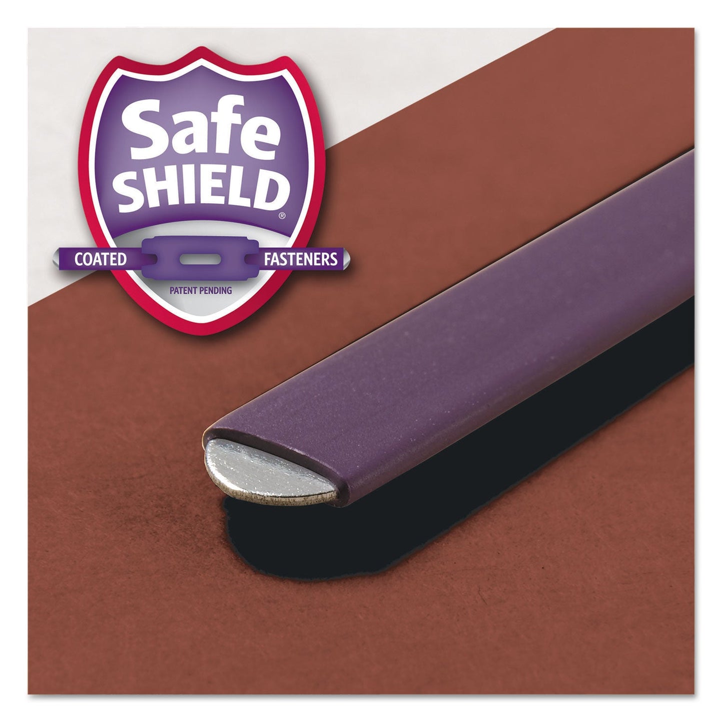 Smead End Tab Pressboard Classification Folders with SafeSHIELD Coated Fasteners, 3 Dividers, Letter Size, Red, 10/Box