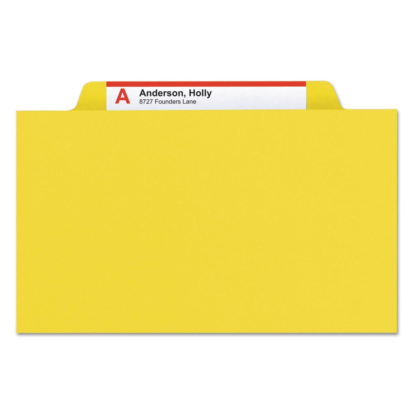 Smead 6-Section Pressboard Top Tab Pocket-Style Classification Folders with SafeSHIELD Fasteners, 2 Dividers, Legal, Yellow, 10/Box
