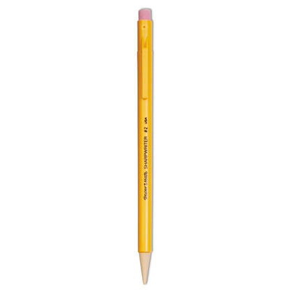 Paper Mate Sharpwriter Mechanical Pencil, 0.7 mm, HB (#2.5), Black Lead, Classic Yellow Barrel, Dozen