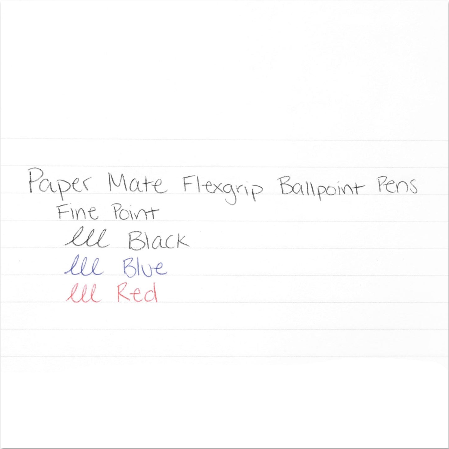 Paper Mate FlexGrip Elite Ballpoint Pen, Stick, Medium 1 mm, Black Ink, Black Barrel, Dozen