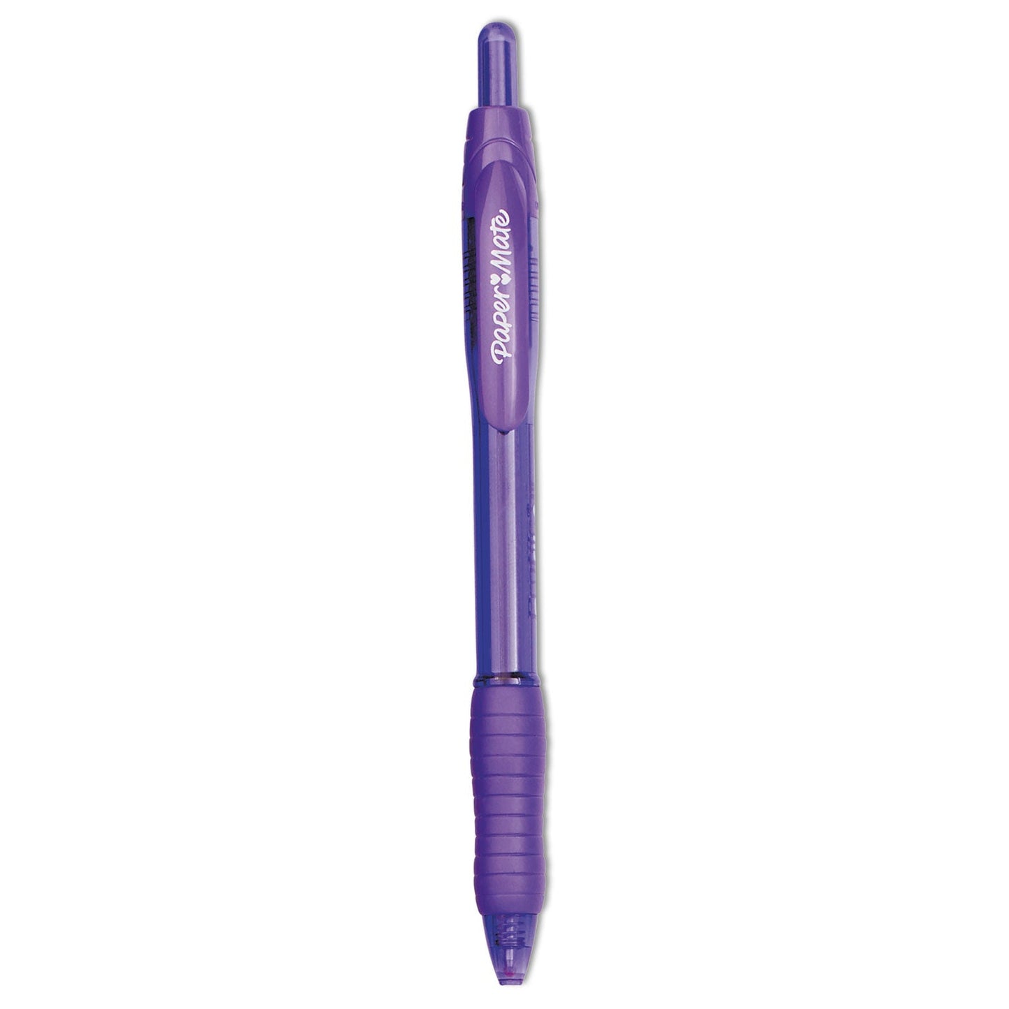 Paper Mate Profile Ballpoint Pen, Retractable, Bold 1.4 mm, Purple Ink, Purple Barrel, Dozen