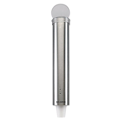 San Jamar Small Pull-Type Water Cup Dispenser, For 5 oz Cups, Stainless Steel