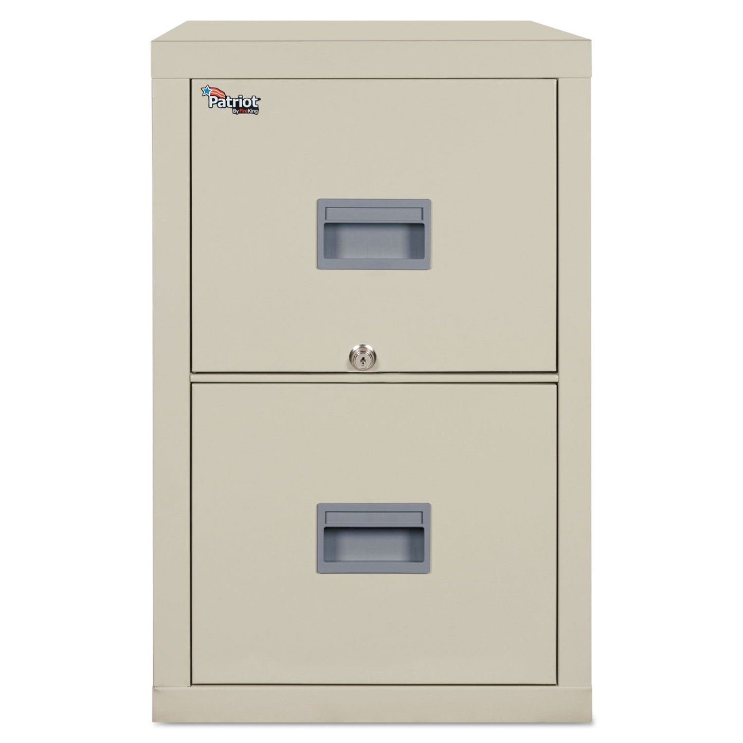 FireKing Patriot by FireKing Insulated Fire File, 1-Hour Fire Protection, 2 Legal/Letter File Drawers, Parchment, 17.75 x 25 x 27.75