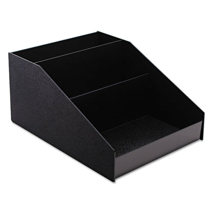 Vertiflex Horizontal Condiment Organizer, 9 Compartments, 12 x 16 x 7.5, Black