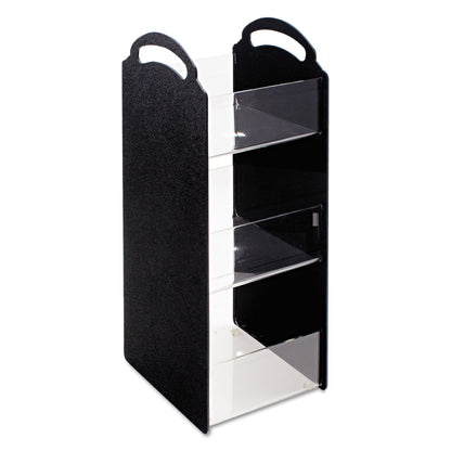 Vertiflex Compact Condiment Organizer, 6 Compartments, 6.13 x 8 x 18, Black