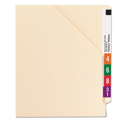Smead End Tab Jackets with Reinforced Tabs, Straight Tab, Letter Size, 14-pt Manila, 50/Box