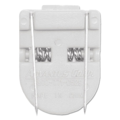 Advantus Wall Clips for Fabric Panels, 60 Sheet Capacity, White, 10/Box
